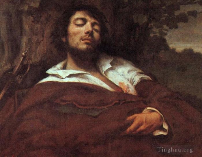 居斯塔夫·库尔贝 的油画作品 -  《受伤男子,WBM》