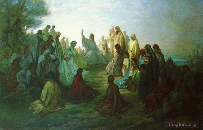 古斯塔夫·多尔 的油画作品 -  《蒙塔涅河畔耶稣》
