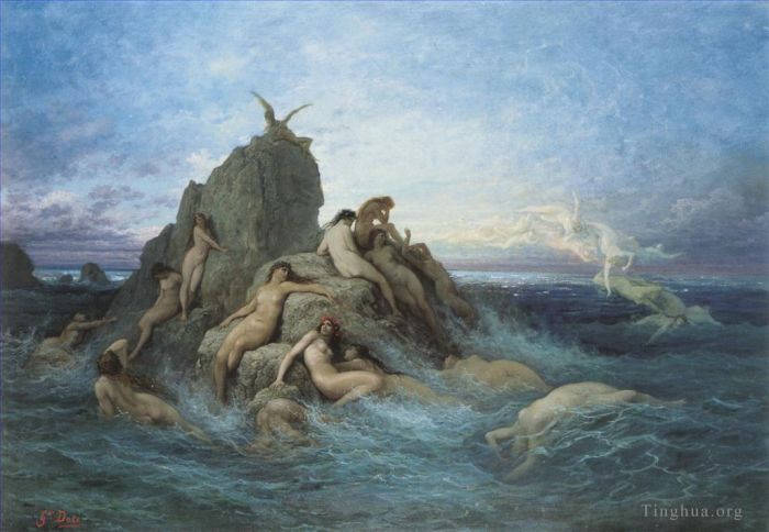 古斯塔夫·多尔 的油画作品 -  《海洋之水,海洋之水》