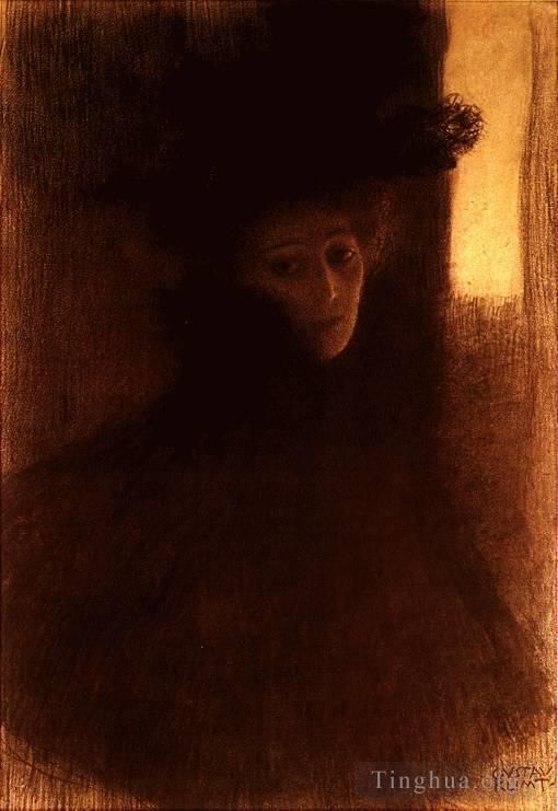 古斯塔夫·克林姆 的油画作品 -  《斗篷女士,1897》