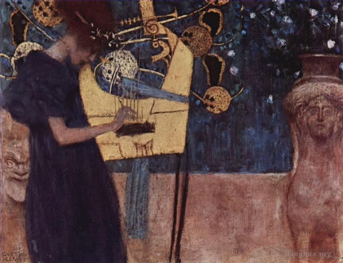 古斯塔夫·克林姆 的油画作品 -  《音乐》