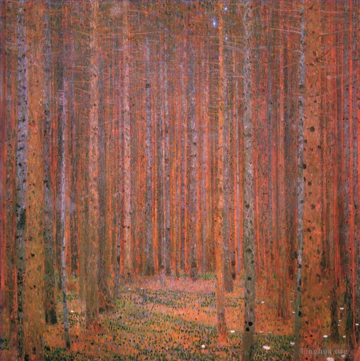 古斯塔夫·克林姆 的油画作品 -  《冷杉森林,I》