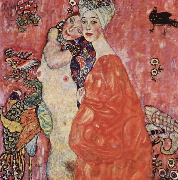 古斯塔夫·克林姆 的油画作品 -  《女朋友,1916》