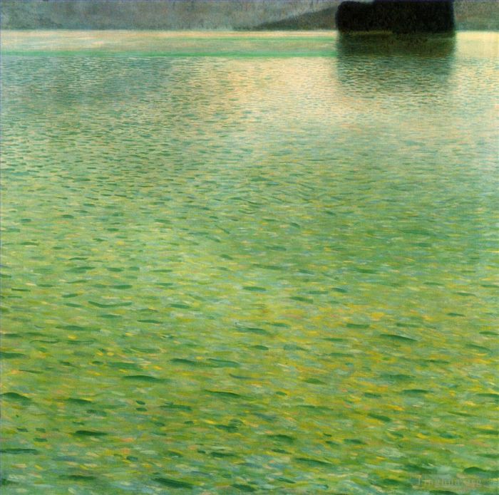 古斯塔夫·克林姆 的油画作品 -  《阿特湖的岛屿》