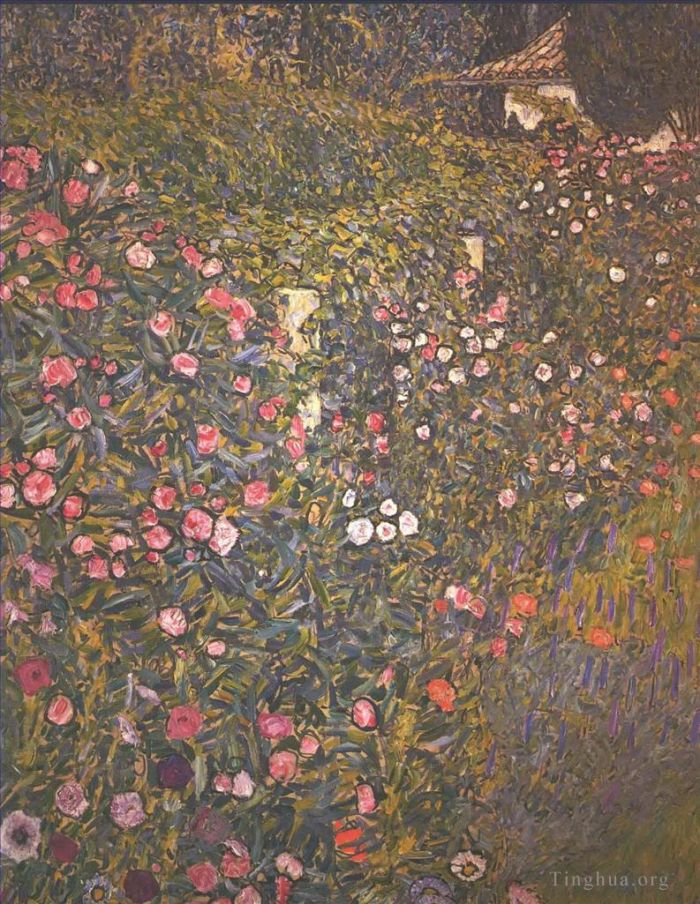 古斯塔夫·克林姆 的油画作品 -  《意大利园艺景观》