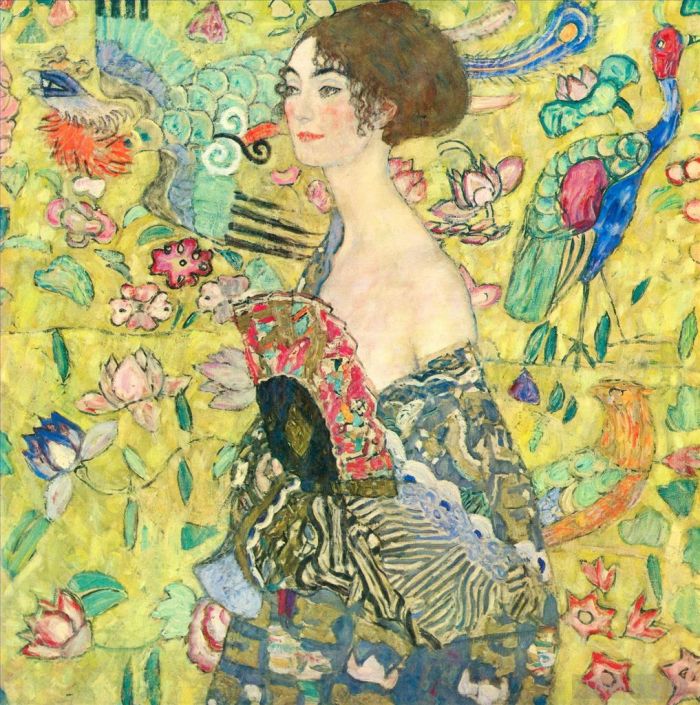 古斯塔夫·克林姆 的油画作品 -  《扇子女士2》