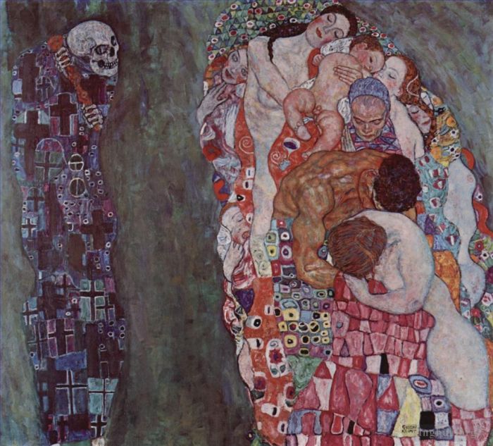 古斯塔夫·克林姆 的油画作品 -  《生命与死亡》