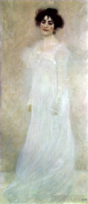 艺术家古斯塔夫·克林姆作品《塞雷娜·莱德勒的肖像》