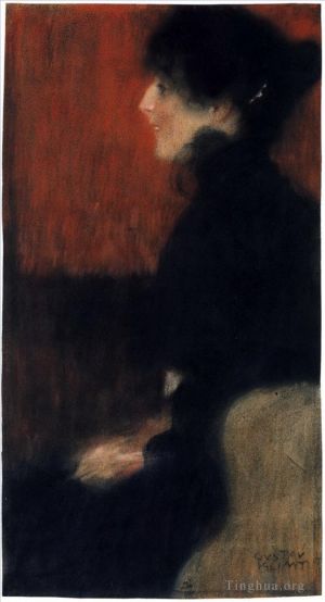 艺术家古斯塔夫·克林姆作品《一位女士的肖像3》