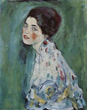 艺术家古斯塔夫·克林姆作品《一位女士的肖像》