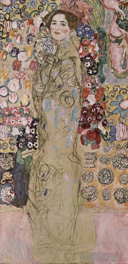 古斯塔夫·克林姆 的油画作品 -  《玛丽亚·蒙克肖像》