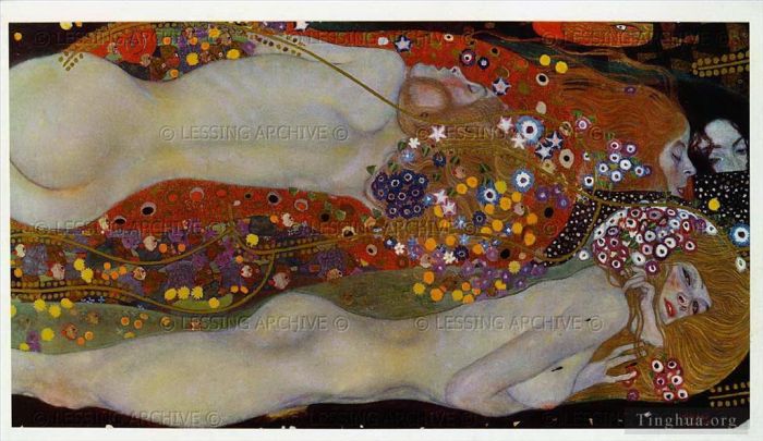 古斯塔夫·克林姆 的油画作品 -  《水蛇ii》