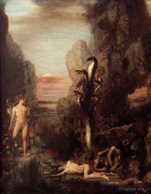 艺术家居斯塔夫·莫罗作品《莫罗·赫拉克勒斯和九头蛇》