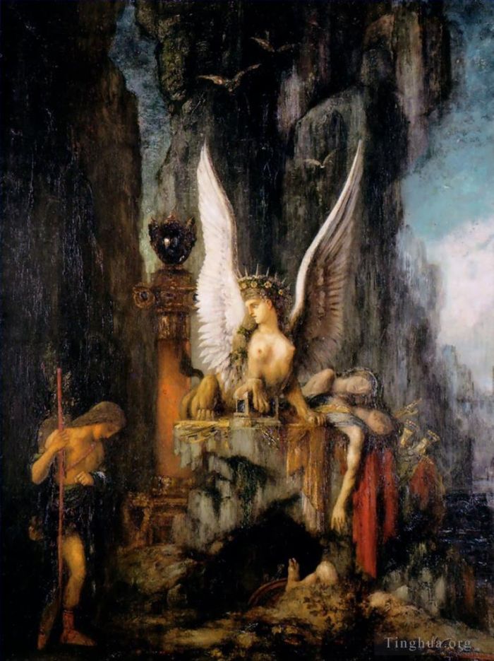 居斯塔夫·莫罗 的油画作品 -  《俄狄浦斯旅人》