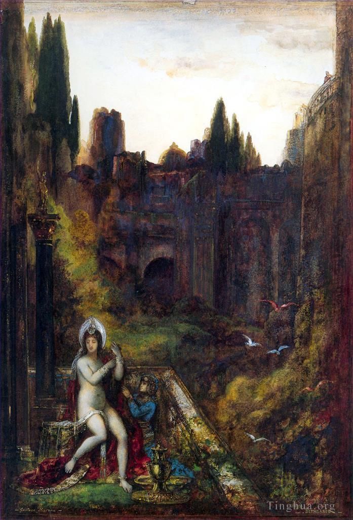 居斯塔夫·莫罗 的油画作品 -  《芭丝谢芭》