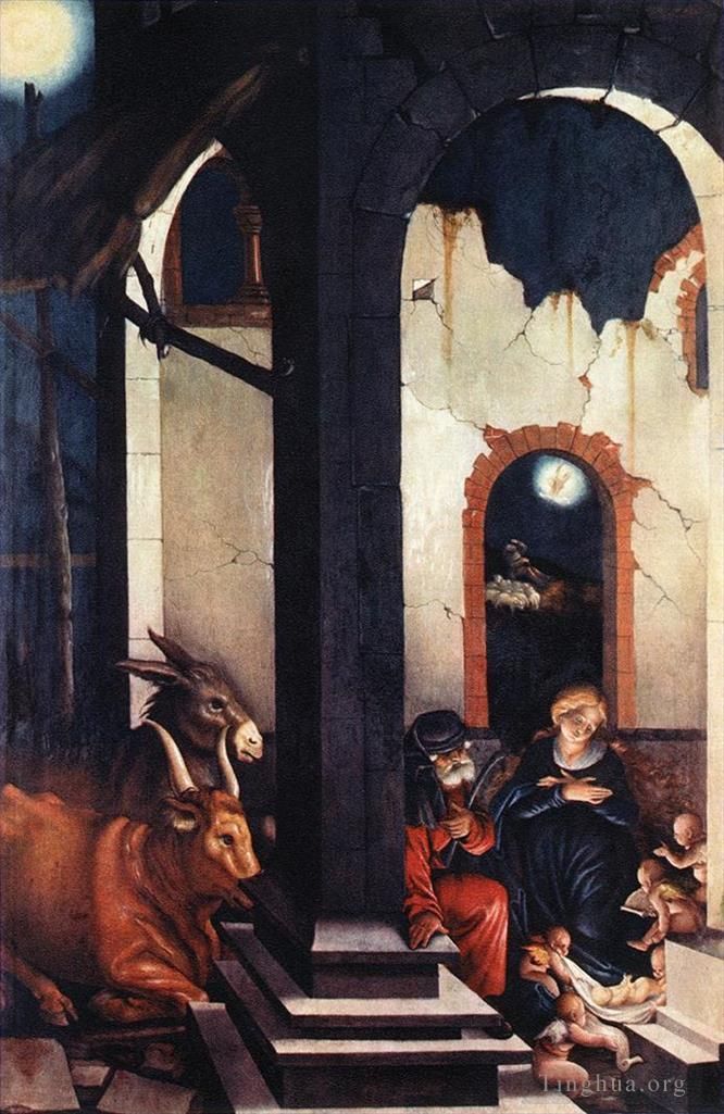 汉斯·鲍尔丁 的油画作品 -  《耶稣诞生》