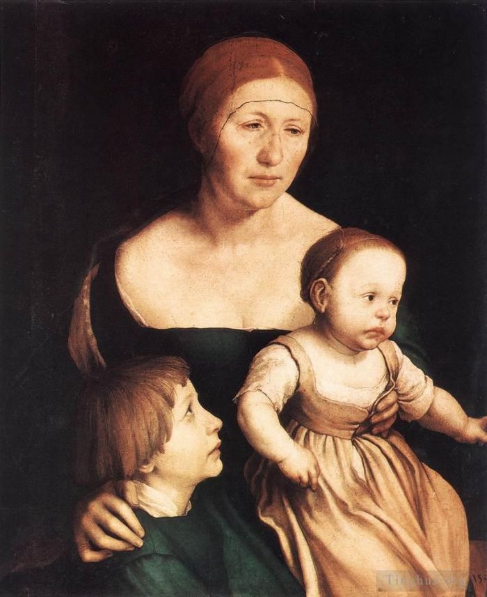 小汉斯·贺尔拜因 的油画作品 -  《艺术家家族》