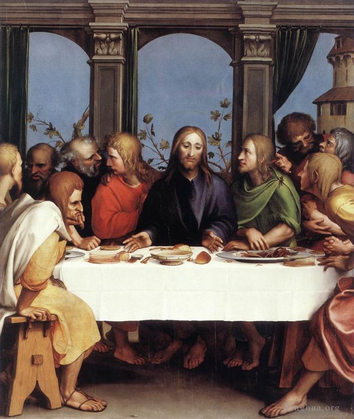 小汉斯·贺尔拜因 的油画作品 -  《最后的晚餐》