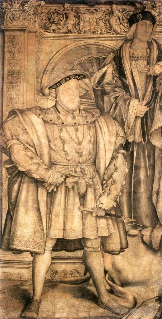 小汉斯·贺尔拜因 的各类绘画作品 -  《亨利八世和亨利七世》