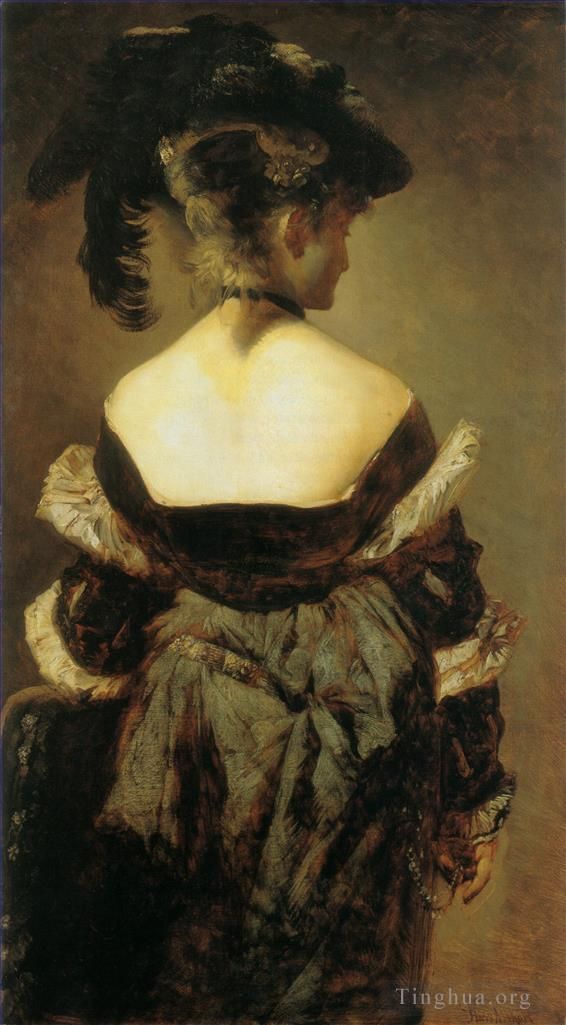 汉斯·马卡特 的油画作品 -  《鲁肯南西赫特费德胡特女爵士》