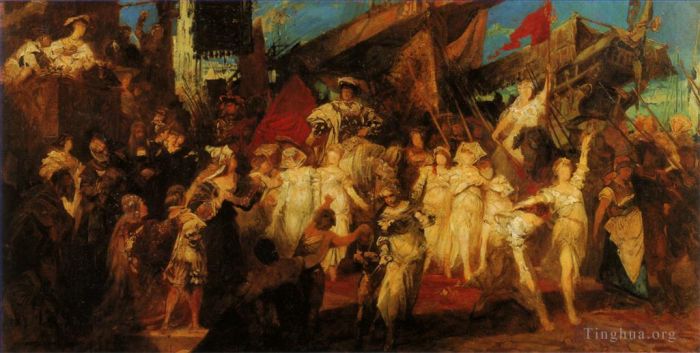 汉斯·马卡特 的油画作品 -  《卡尔斯五世在安特卫普》