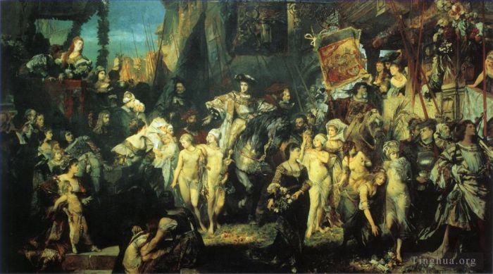 汉斯·马卡特 的油画作品 -  《卡尔斯五世在安特卫普》