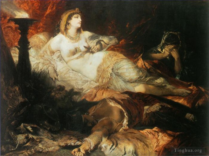 汉斯·马卡特 的油画作品 -  《克利奥帕特拉之死》