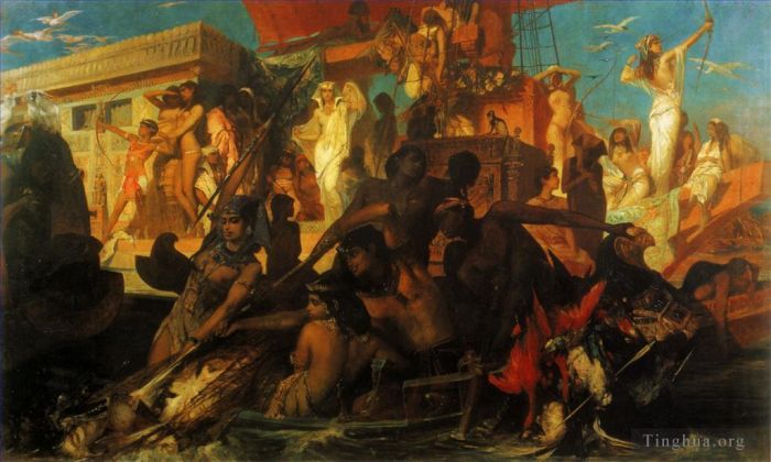 汉斯·马卡特 的油画作品 -  《克利奥帕特拉的灭亡》