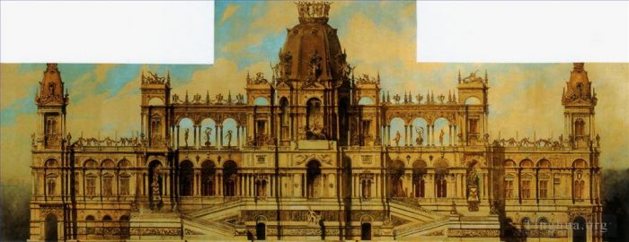 汉斯·马卡特 的油画作品 -  《宫殿的入口》