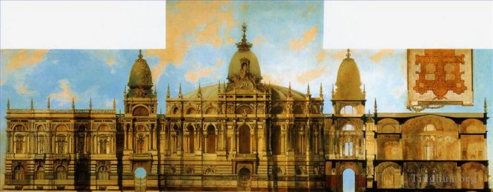 汉斯·马卡特 的油画作品 -  《宫殿建筑工程及其基本原理》