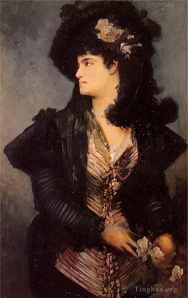 汉斯·马卡特 的油画作品 -  《一位女士的肖像》
