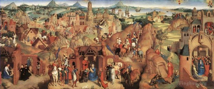 汉斯·梅姆林 的油画作品 -  《基督的降临和凯旋,1480》