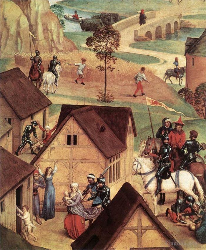 汉斯·梅姆林 的油画作品 -  《基督的降临和凯旋,1480detail1》