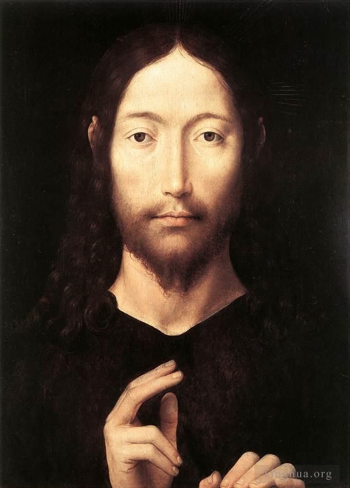 汉斯·梅姆林 的油画作品 -  《基督赐福,1478》