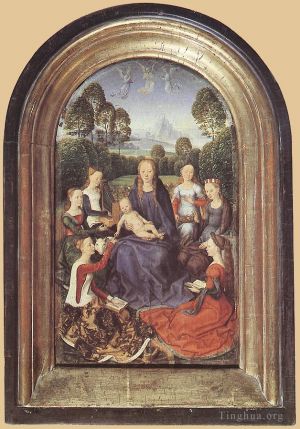 艺术家汉斯·梅姆林作品《让·德塞利埃的双联画,1475I》