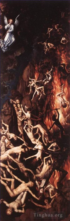 艺术家汉斯·梅姆林作品《最后的审判三联画,open,1467detail9》
