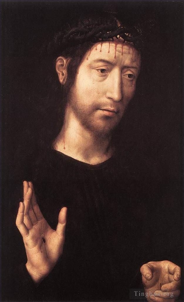 汉斯·梅姆林 的油画作品 -  《悲伤之人,1480》