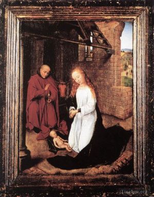 艺术家汉斯·梅姆林作品《耶稣诞生,1470》