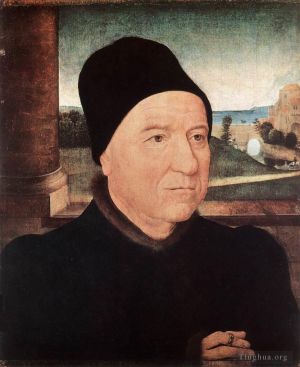 艺术家汉斯·梅姆林作品《一位老人的肖像,1470》