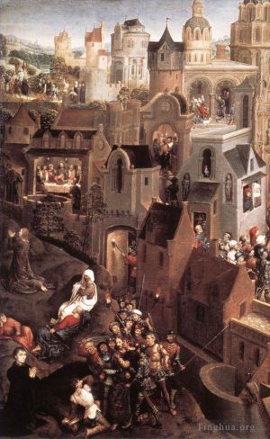 艺术家汉斯·梅姆林作品《基督受难场景,1470detail1left,side》