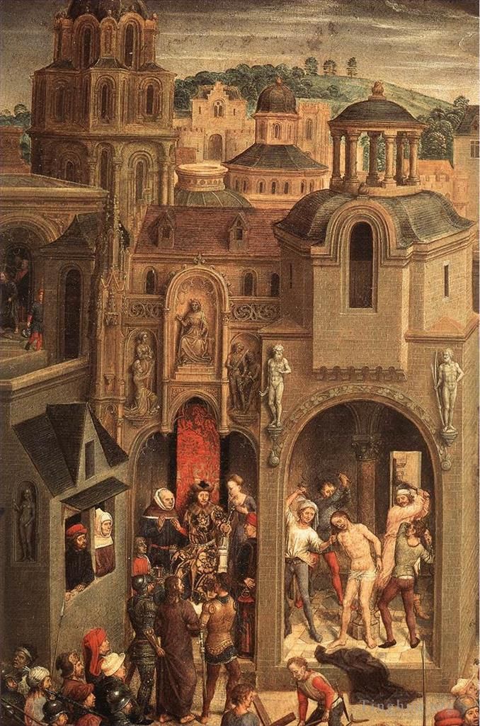 汉斯·梅姆林 的油画作品 -  《基督受难场景,1470detail4》