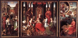 艺术家汉斯·梅姆林作品《圣约翰祭坛画,1474》