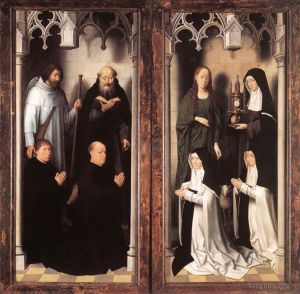 艺术家汉斯·梅姆林作品《圣约翰祭坛画,147detail10close》