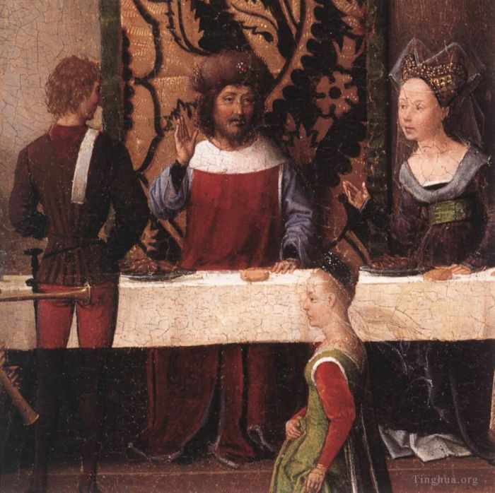 汉斯·梅姆林 的油画作品 -  《圣约翰祭坛画,147detail5,左翼》