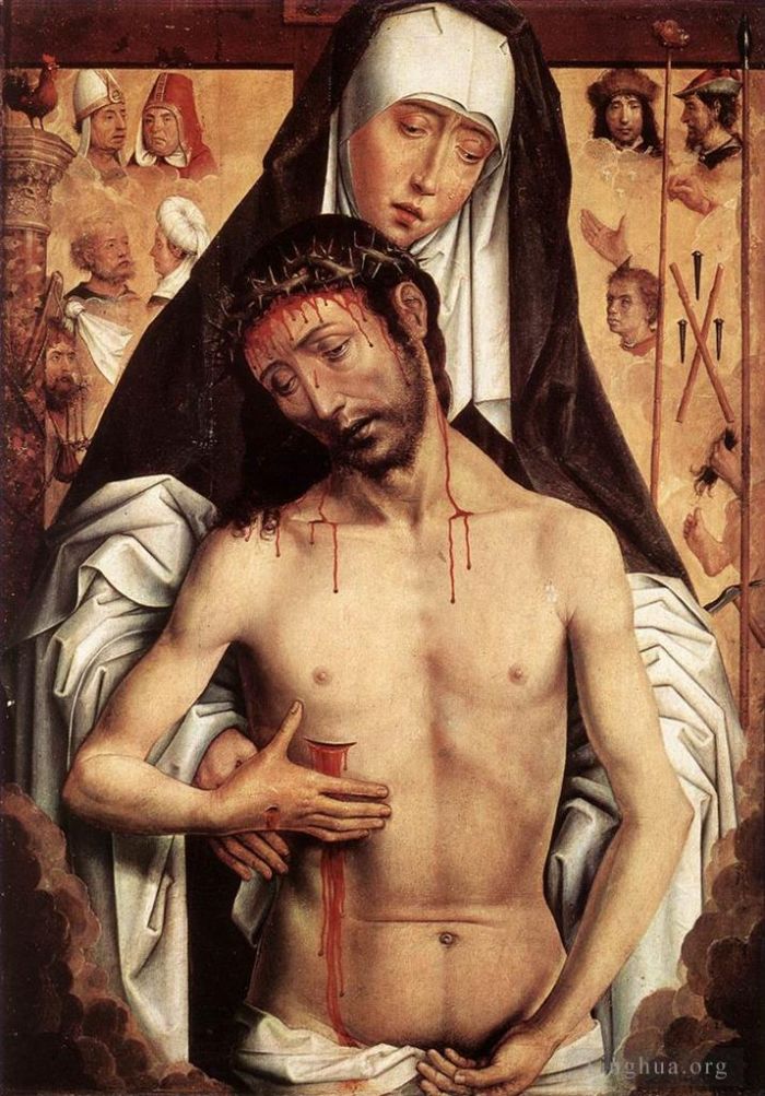 汉斯·梅姆林 的油画作品 -  《圣母展示悲伤之人,1480》