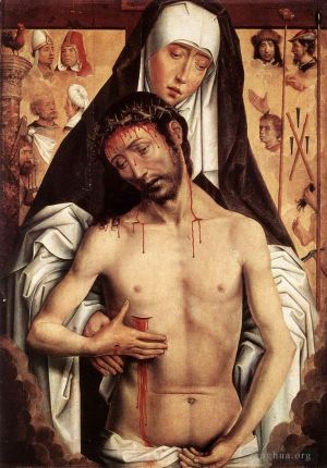 艺术家汉斯·梅姆林作品《圣母展示悲伤之人,1480》