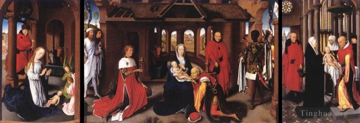 汉斯·梅姆林 的油画作品 -  《三联画,1470》