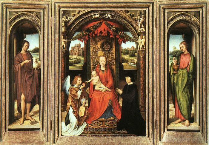 汉斯·梅姆林 的油画作品 -  《三联画,1485》