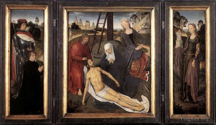 汉斯·梅姆林 的油画作品 -  《阿德里安·缰绳三联画,1480》