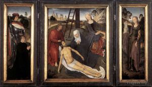 艺术家汉斯·梅姆林作品《阿德里安·缰绳三联画,1480》